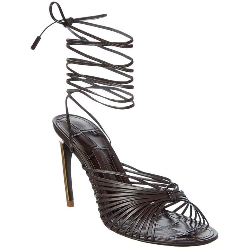 Ferragamo Atena Leather Sandal, Black